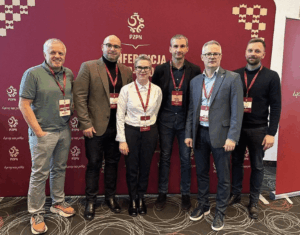 Konferencja medyczna PZPN - dr Jacek Jaroszewskki i dr Wojciech Zep podczas spotkania